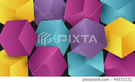Abstract colorful 3d box background Abstract colorful 3d box background 49372172