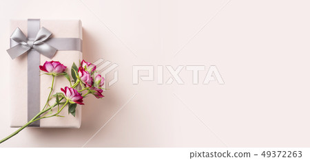 top view of red rose for mother & valentine day 49372263