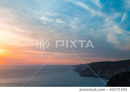 Coastal landscape with dramatic sky Coastal landscape with dramatic sky 49375309