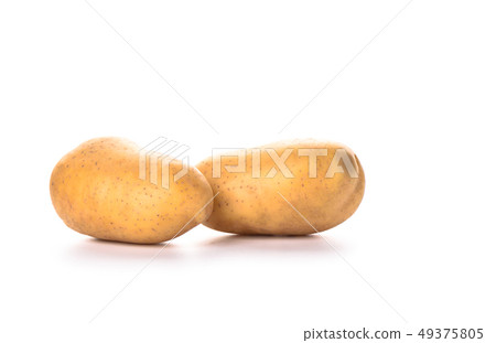 Potato isolated on white background. Copy space Potato isolated on white background. Copy space 49375805