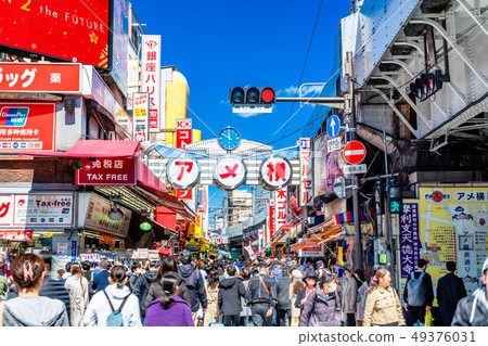 Tokyo Ameyoko entrance front view (Okachimachi side) Tokyo Ameyoko entrance front view (Okachimachi side) 49376031