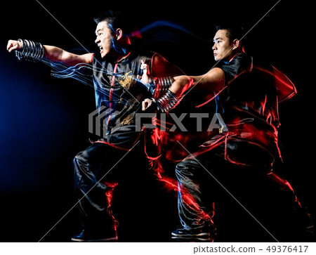 whushu chinese boxing kung fu Hung Gar fighter isolated man 49376417