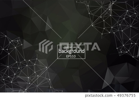 Geometric Black Polygonal background molecule and - Stock Illustration ...