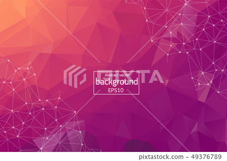 Geometric Dark Pink Polygonal background molecule - Stock Illustration ...