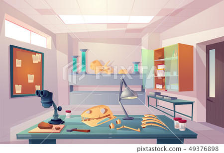 Palaeontology, university genetics laboratory cartoon vector Palaeontology, university genetics laboratory cartoon vector 49376898
