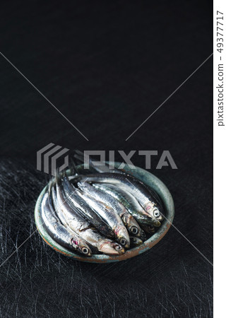 raw spanish boquerones, anchovies typical in Spain 49377717