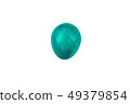 Colorful handmade easter egg isolated on a white 49379854