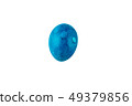 Colorful handmade easter egg isolated on a white 49379856