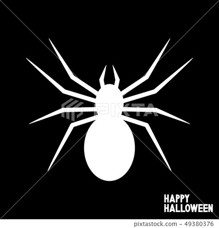 Happy Halloween card with spider 49380376