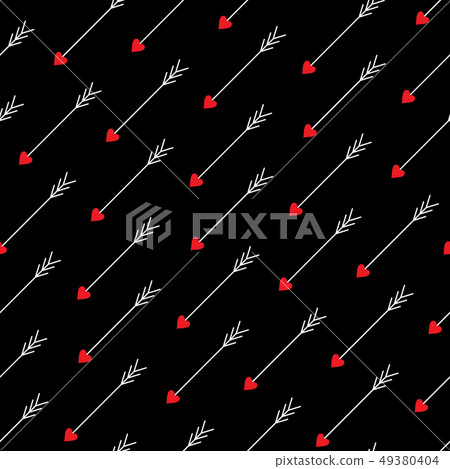 Love arrows seamless pattern 49380404