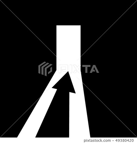 Arrow showing the direction Arrow showing the direction 49380420