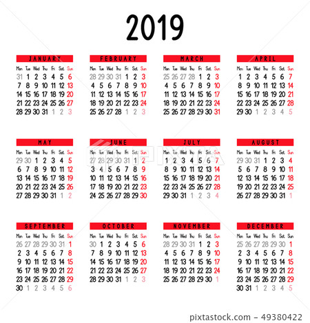 Calendar 2019 49380422