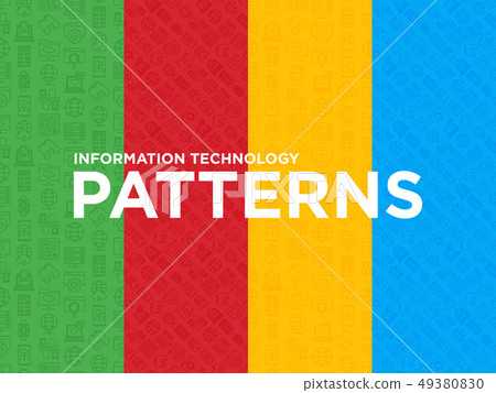 Information technology seamless patterns Information technology seamless patterns 49380830