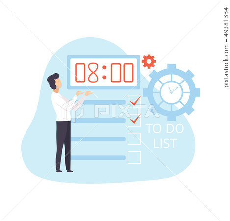 Businessman Planning, Organizing and Controlling Working Time, Business Concept of Time Management 49381334