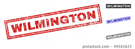 Grunge WILMINGTON Textured Rectangle Watermarks 49381625