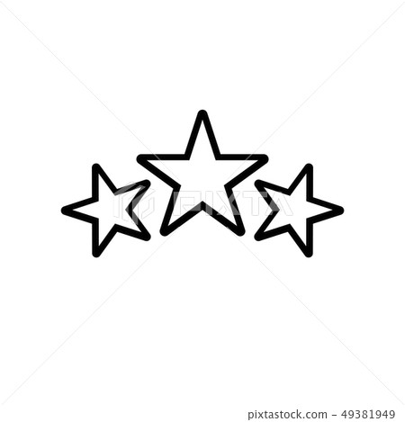 Award icon, stars logo in line style 49381949