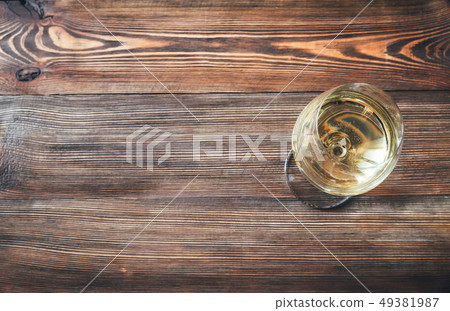 Glass of white wine Glass of white wine 49381987
