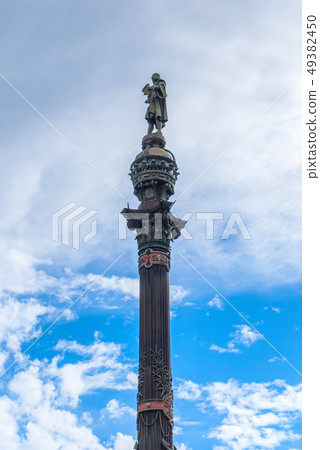 Monument of Christopher Columbus in the harbour of Monument of Christopher Columbus in the harbour of 49382450