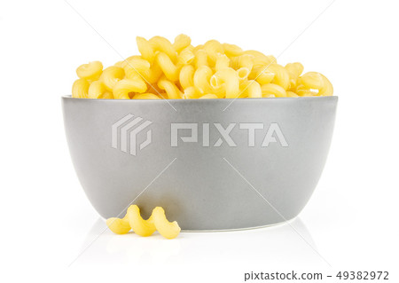 Cavatappi pasta raw isolated on white 49382972