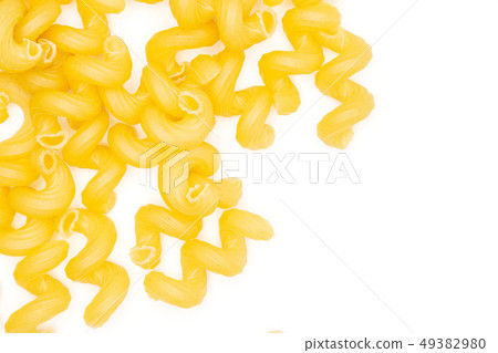 Cavatappi pasta raw isolated on white Cavatappi pasta raw isolated on white 49382980