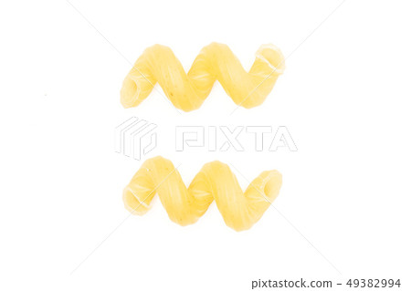 Cavatappi pasta raw isolated on white Cavatappi pasta raw isolated on white 49382994