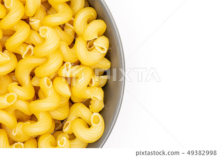 Cavatappi pasta raw isolated on white 49382998