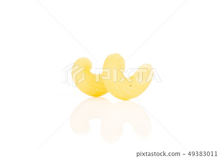 Cavatappi pasta raw isolated on white 49383011
