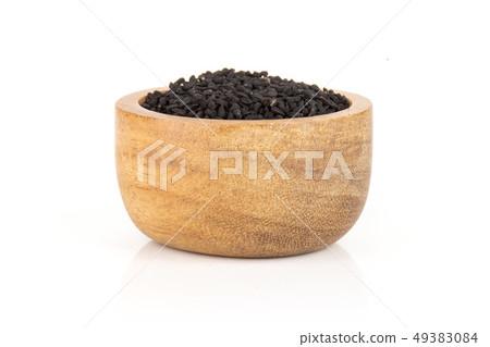 Black cumin seeds isolated on white 49383084