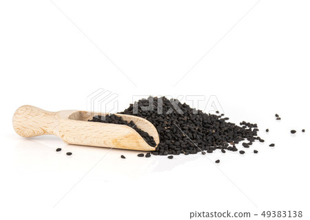 Black cumin seeds isolated on white Black cumin seeds isolated on white 49383138