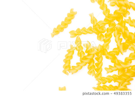 Raw italian torti pasta isolated on white Raw italian torti pasta isolated on white 49383355