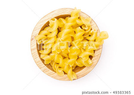Raw italian torti pasta isolated on white Raw italian torti pasta isolated on white 49383365
