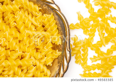 Raw italian torti pasta isolated on white 49383385