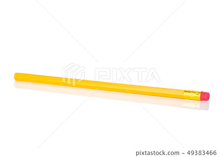 Yellow simple pencil isolated on white Yellow simple pencil isolated on white 49383466
