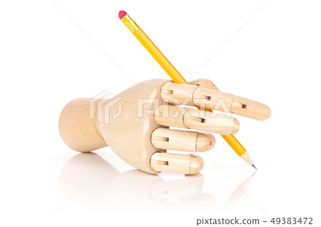 Yellow simple pencil isolated on white Yellow simple pencil isolated on white 49383472