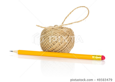 Yellow simple pencil isolated on white Yellow simple pencil isolated on white 49383479
