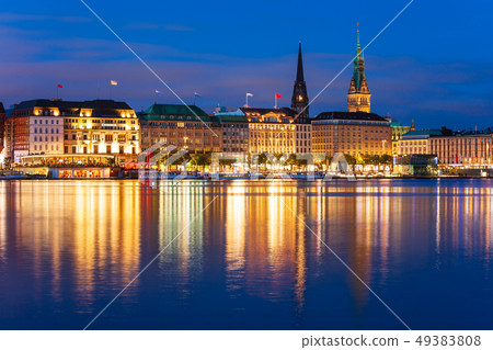 Hamburg city centre view, Germany Hamburg city centre view, Germany 49383808