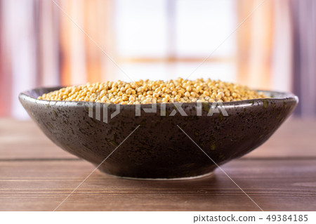 White mustard seeds with curtains 49384185