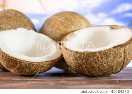 Fresh bio coconut on vocation 49384230