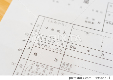 新時代問題“Reiwa”文件出生證明圖像 49384501