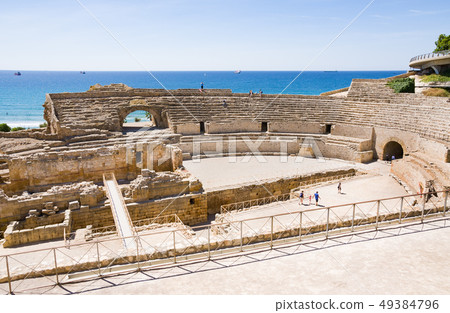 View of Roman amphitheater in Tarragona 49384796