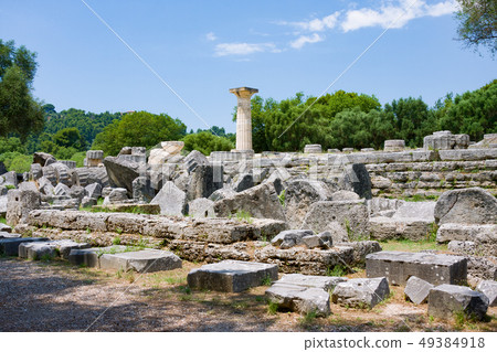 Building remains at Olimpia archaeological park 49384918