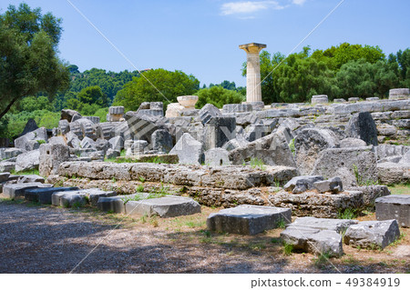 Building remains at Olimpia archaeological park 49384919