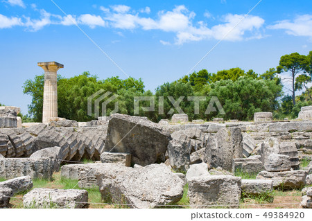 Building remains at Olimpia archaeological park 49384920