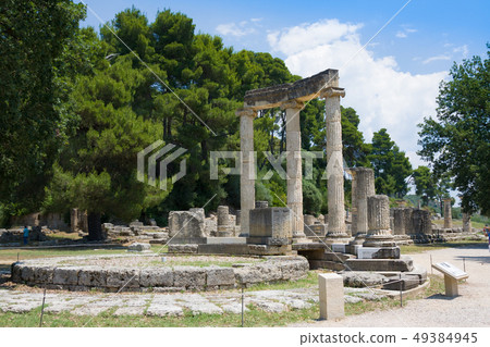 Building remains at Olimpia archaeological park 49384945