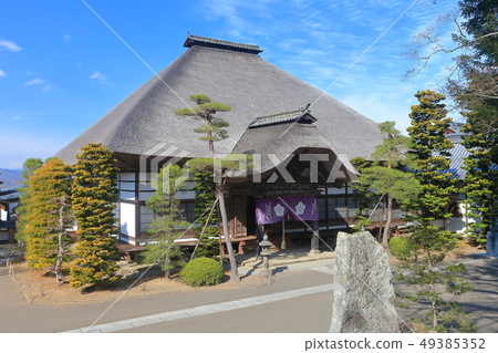[長野縣]前山寺主廟在晴朗的天氣下 49385352