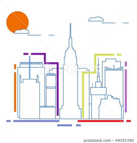 Building and skyscrapers City view. Architecture. 49385390