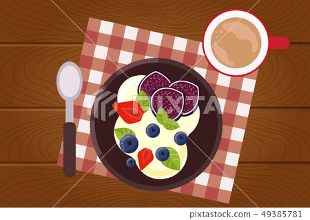 Breakfast concept. Healthy food. Flat style - Stock Illustration ...