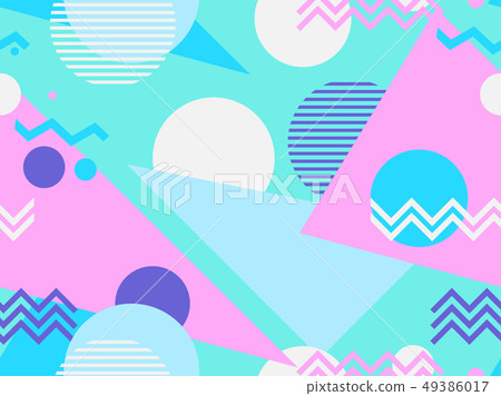 Memphis seamless pattern. Geometric elements 49386017