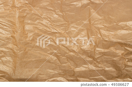 Crumpled Craft Paper Top View with Copy Space for Crumpled Craft Paper Top View with Copy Space for 49386627