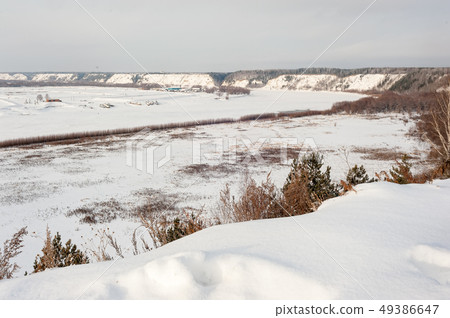 Fish breeding plant at winter season 49386647
